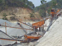 缅甸砂石料系统工作现场